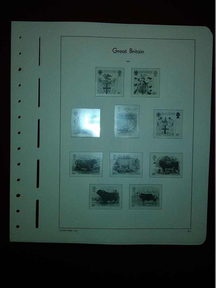 LIGHTHOUSE Commemorative Hingeless album pages Great Britain 1980-85 Used 85.02