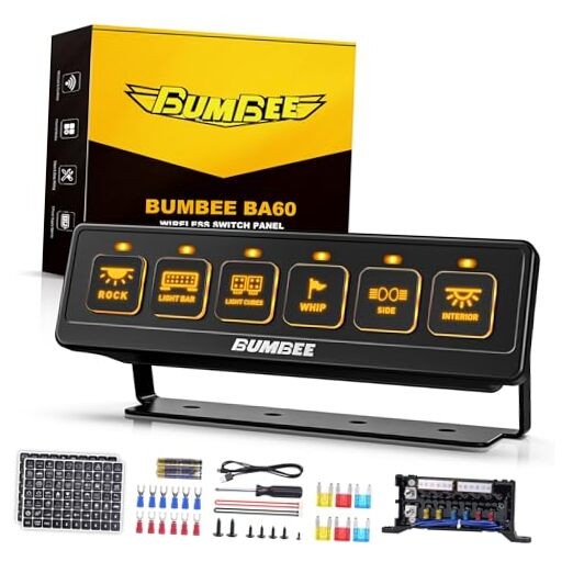Multi-Function Toggle Switches, 80A High Power 6 Gang Wireless Switch Panel
