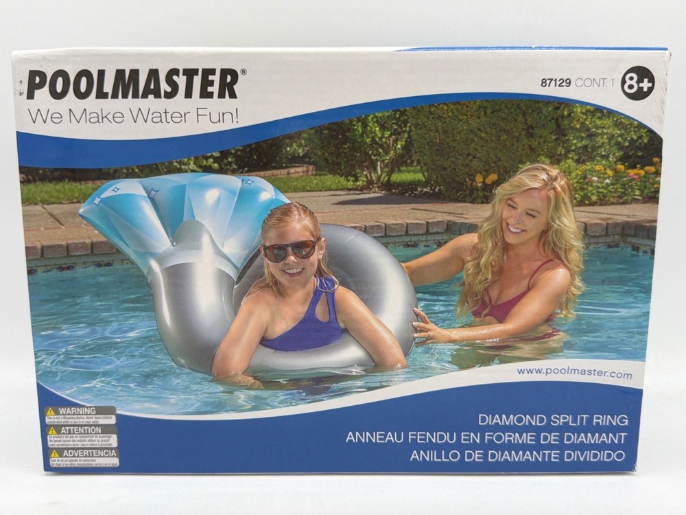 Poolmaster Diamond Split Ring Pool Float 35 Inch Diameter Tube-Style Design For