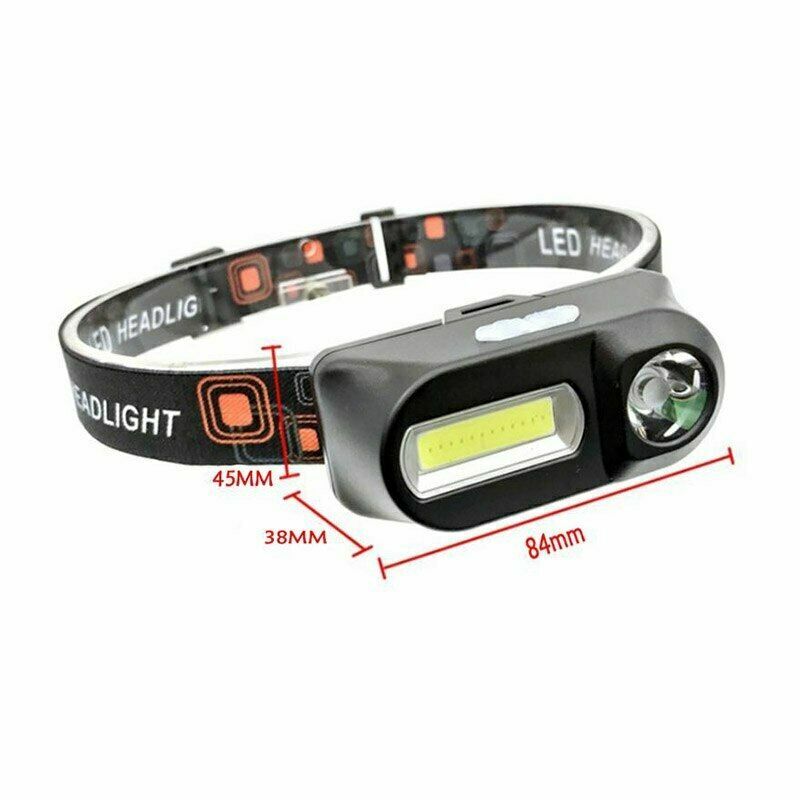 COB LED headlamp USB Headlight head light Lamp Torch Flashlight Lanterns