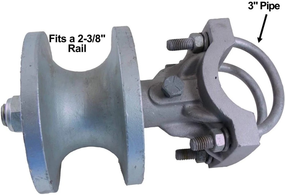 Cantilever Sliding Gate Roller for 3" Post 2-3/8" Chain Link Fence Gate Frame
