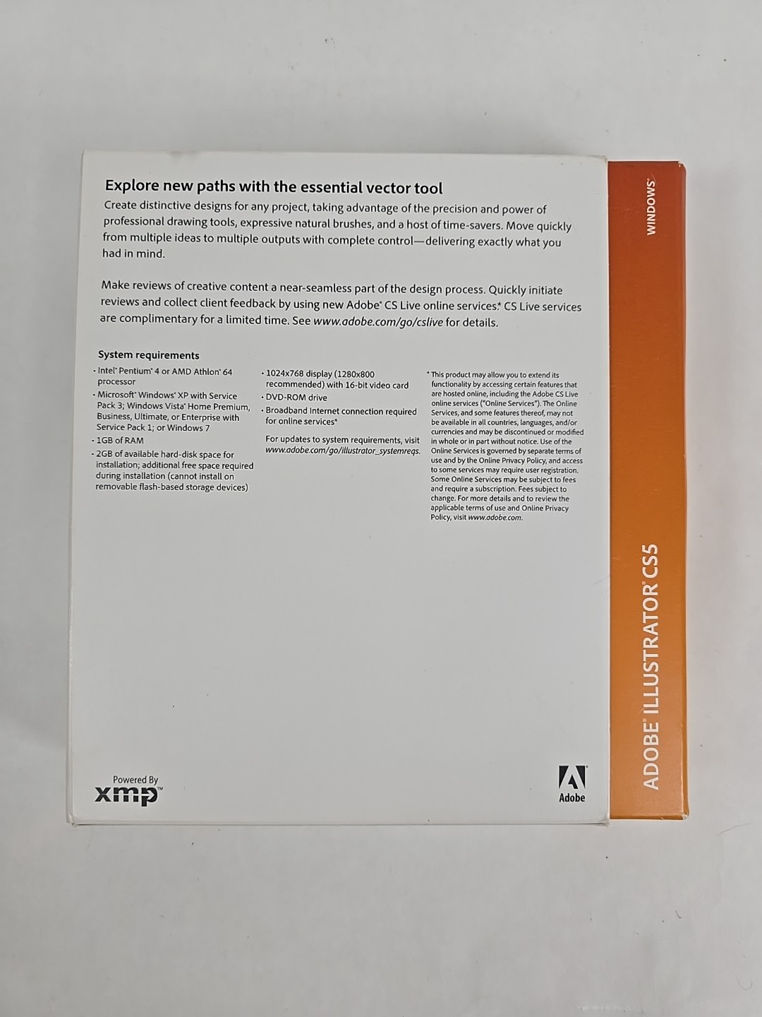 Adobe Illustrator CS5 for Windows in Original Box with Serial Numbers 2010