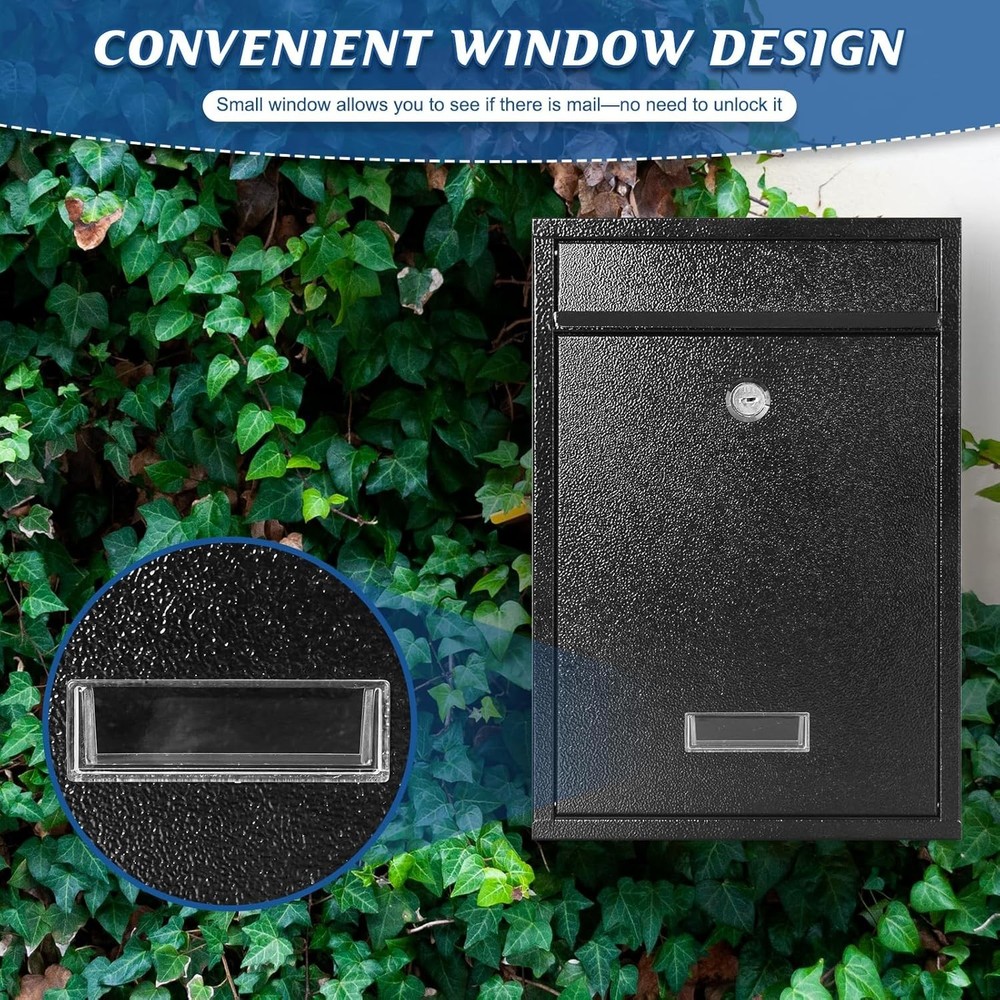 Durable Locking Mailbox with Modern Design - Secure Your Letters & Valuables