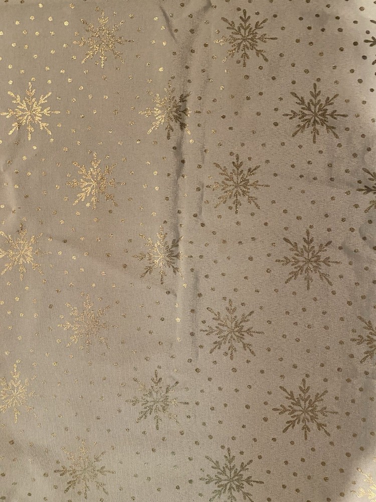 Gold Cream holiday Christmas TableCloth