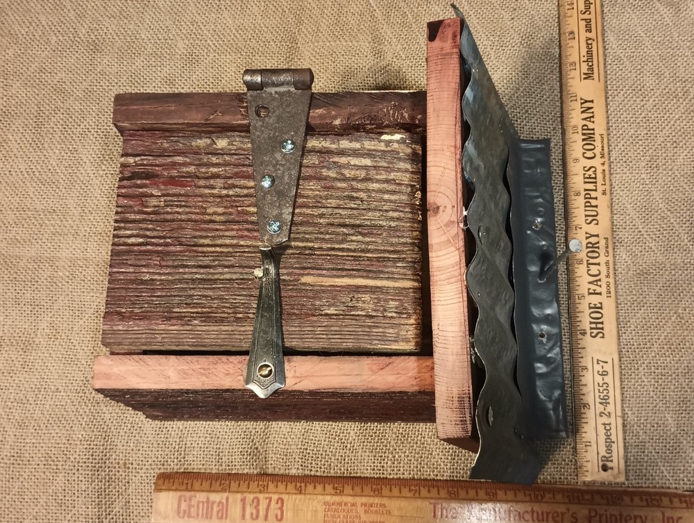 Rustic BIRDHOUSE made with salvaged & recycled material