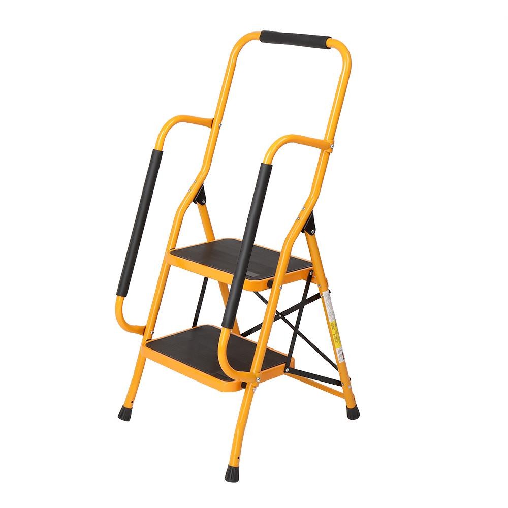 New 2 Step Lightweight Ladder Platform Foldable Stool 330lbs Load Saving Space