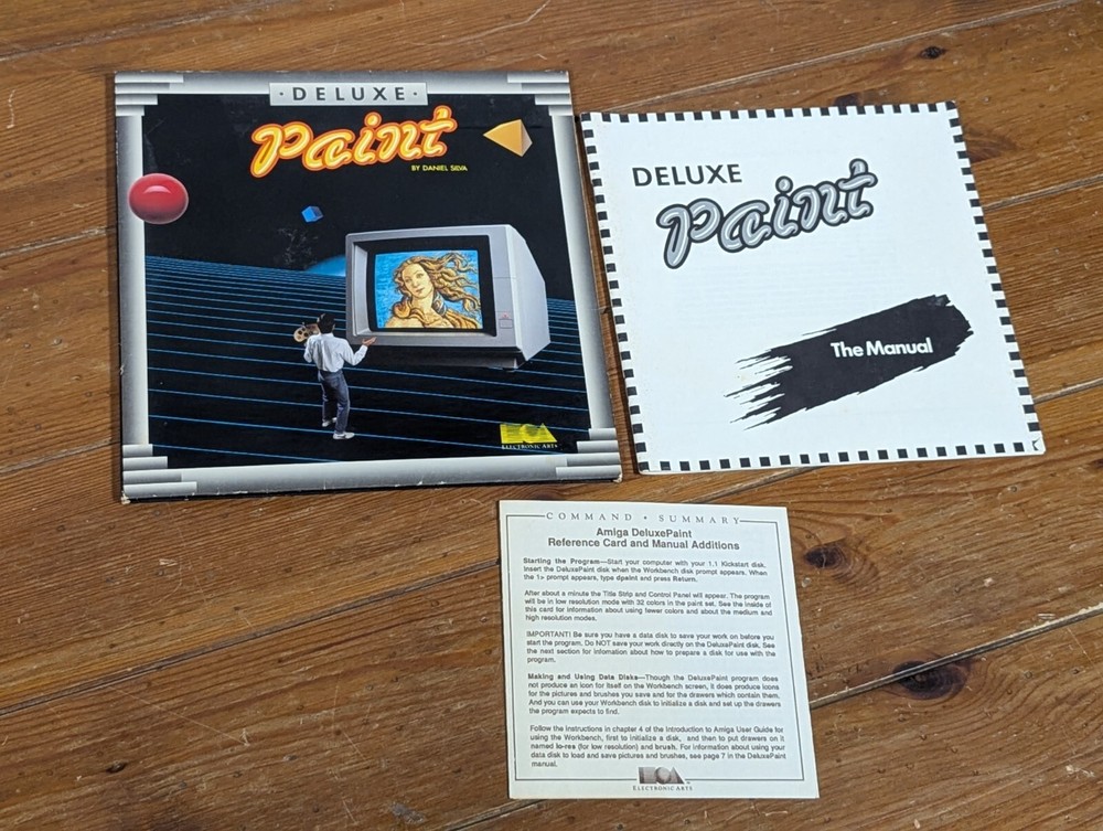 Amiga Deluxe Paint ~ Electronic Arts EA Daniel Silva ~ Docs Only ~ No Diskettes