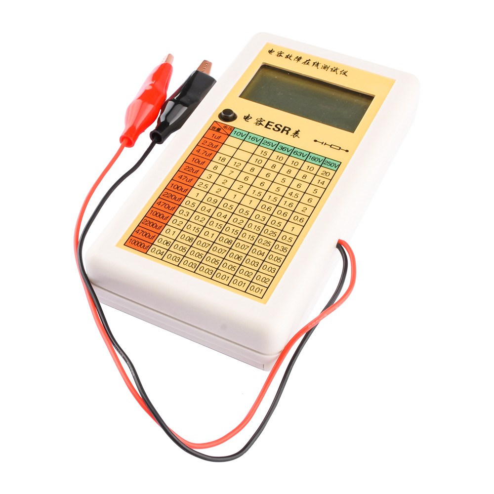Digital LCD ESR Capacitance Ohm Meter In Circuit Tester