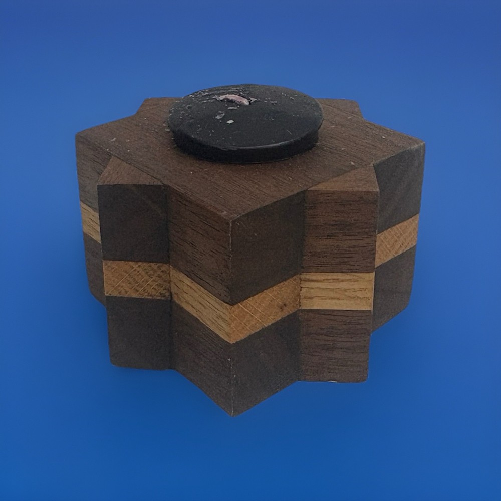 Walnut/chestnut handmade candle holders