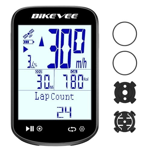 Wireless Bike Computer GPS Bundle - Speedometer, Odometer, Cadence Sensor, Water