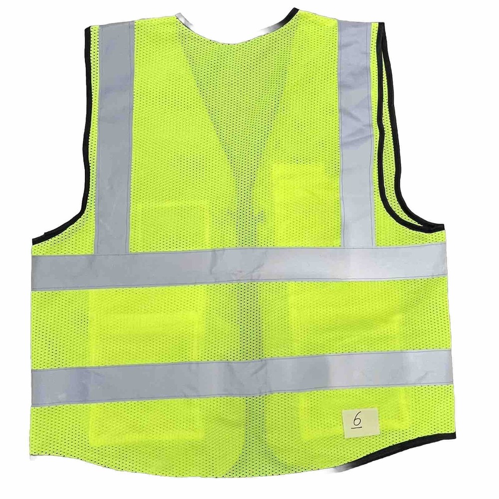 Safety Work Vest High Visibility Security Reflective, Lime Green