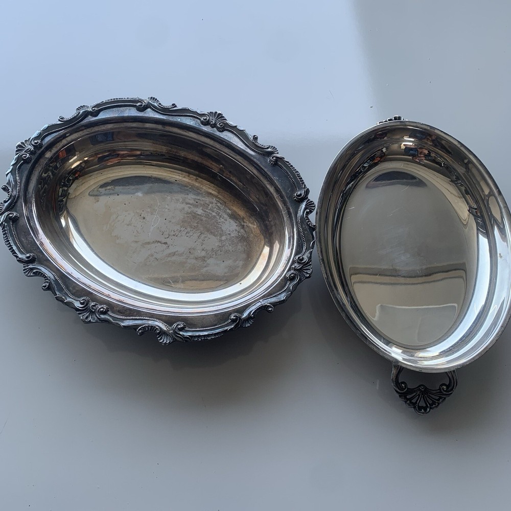 Vintage Towle Silverplate Hollowware Double Vegetable Bowl