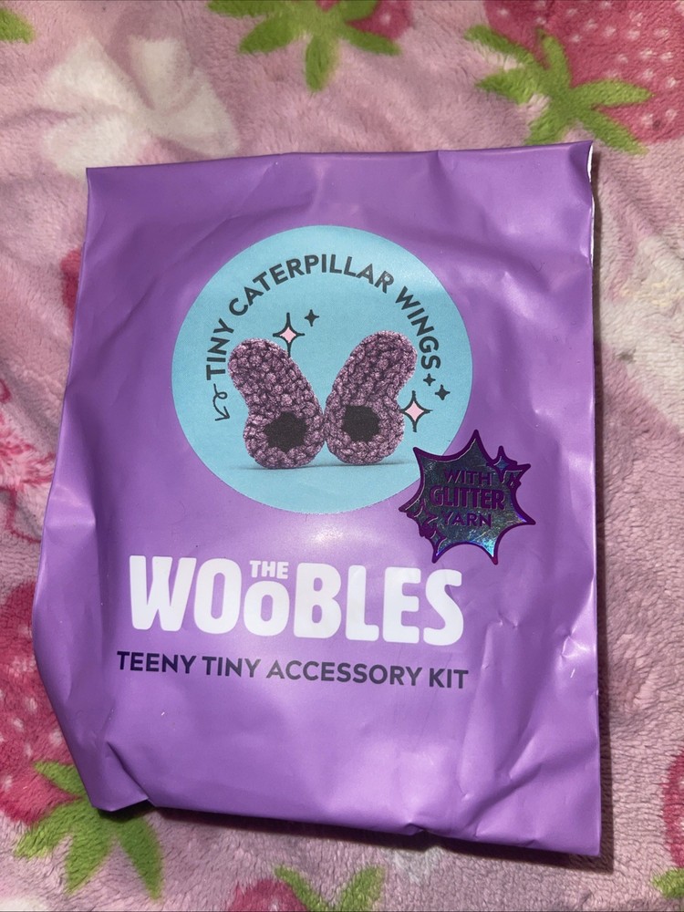 Tiny Caterpillar Wings Accessory Kit by Woobles-With Glitter Yarn