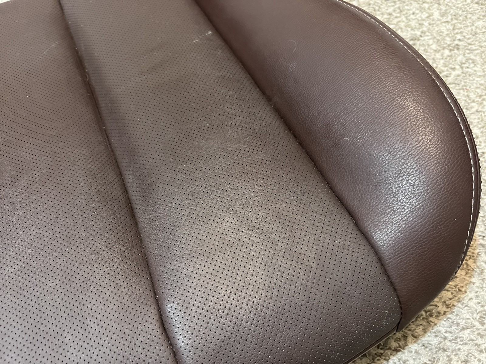 13 - 14 Subaru Outback Passenger RH Saddle Brown Lower Seat Bottom Leather Cover