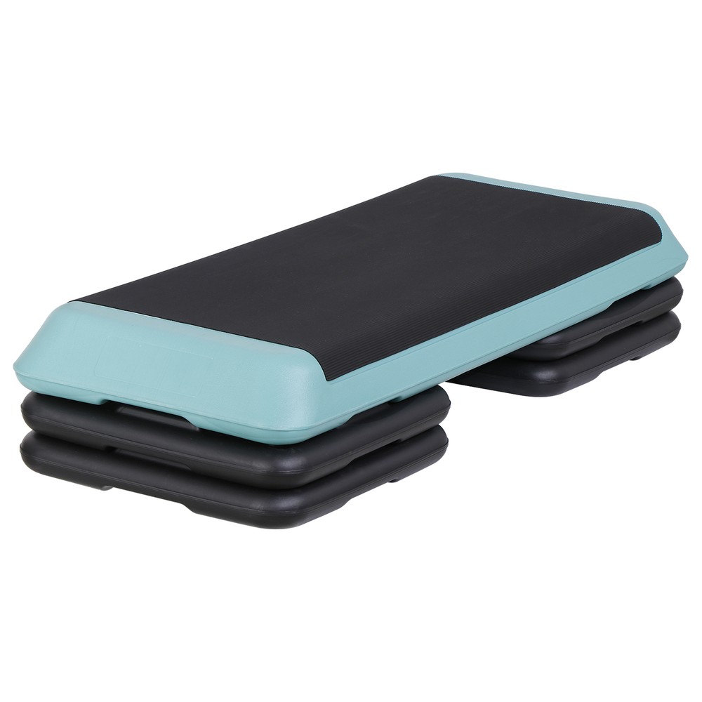 43" Training Exercise Aerobic Stepper Workout Step Storage 4"- 6"- 8" Green