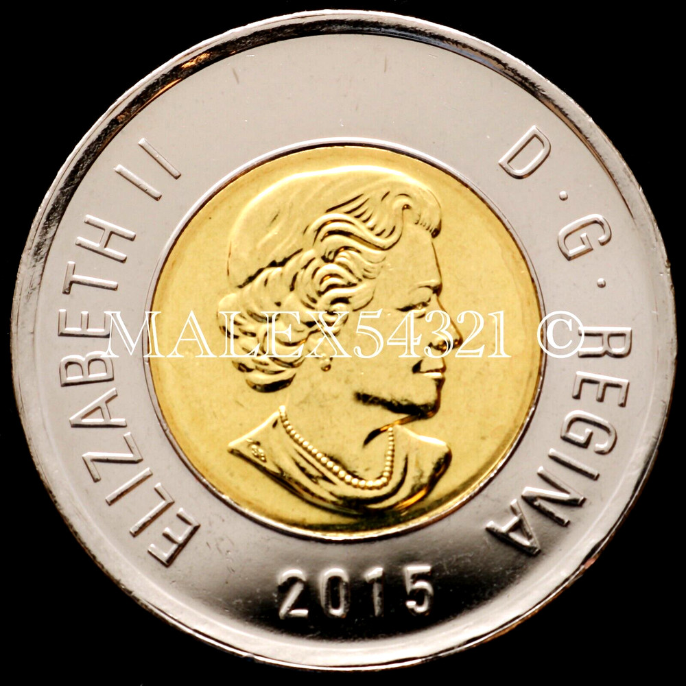 🇨🇦​ CANADA 2015 POLAR BEAR 2 DOLLARS UNCIRCULATED FROM MINT ROLL