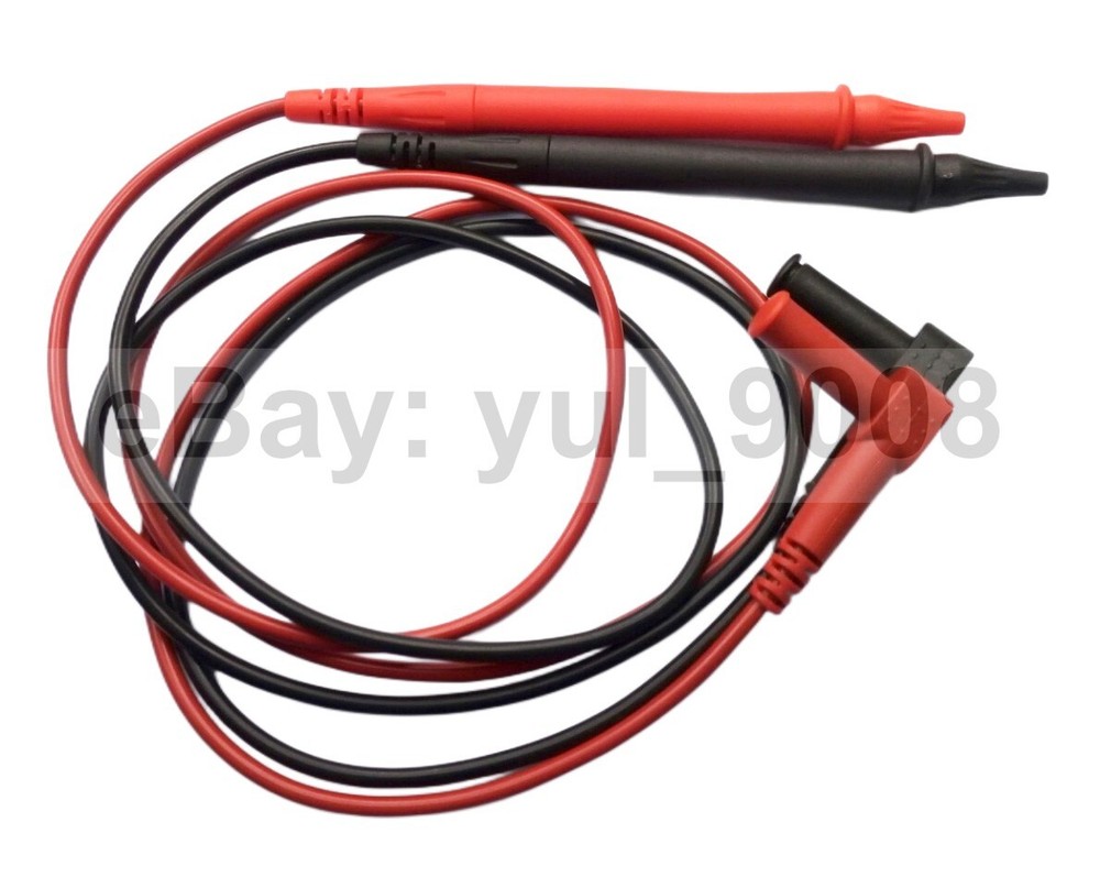 Retractable PVC Tip Test Lead Set Adjustable Length for Multimeter Clamp Meter