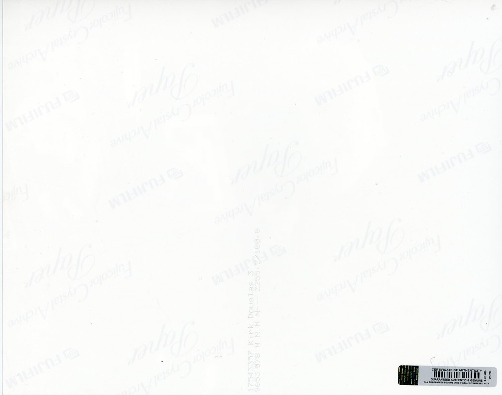 Kirk Douglas Hand Signed Photograph