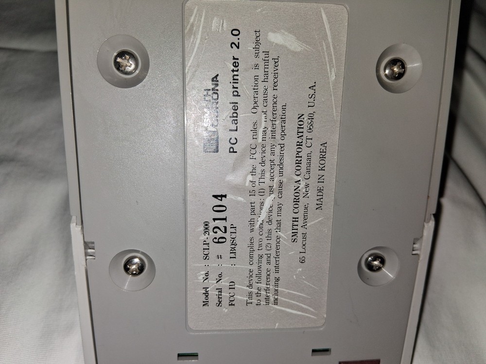 Smith Corona PC Label Printer 2.0