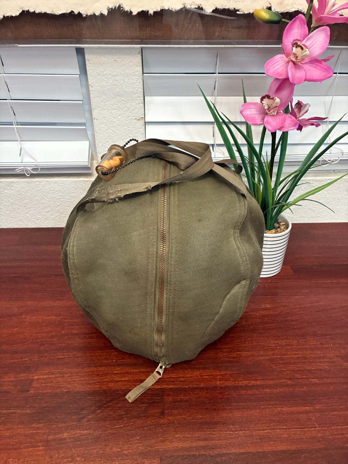 Vintage 1965-67 Gentex APH-5A Helicopter Flight Helmet–Vietnam War -Original Bag