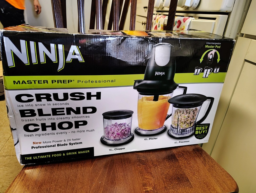 Ninja Master Prep Professional Food Processor, Interchangeable Pod, 16/40/48 oz