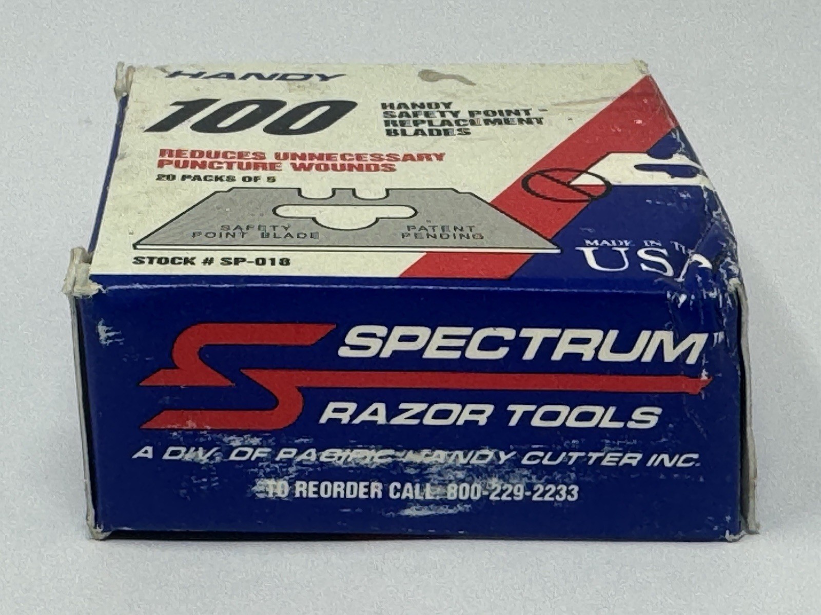 100 Pacific Handy SP-018 Safety Point Replacement Blades NOS Made in USA