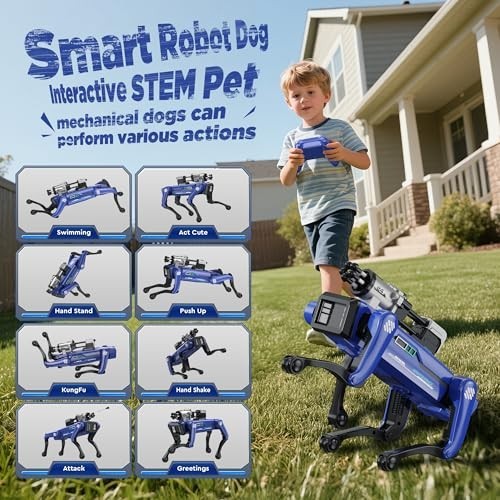 Interactive Smart Robot Dog Toy - Voice & Remote Control, 30+ Actions, Programma