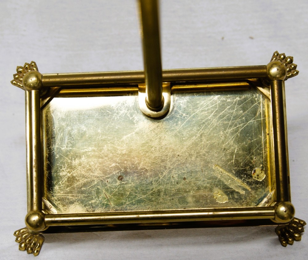 Four-piece brass fireplace poker set