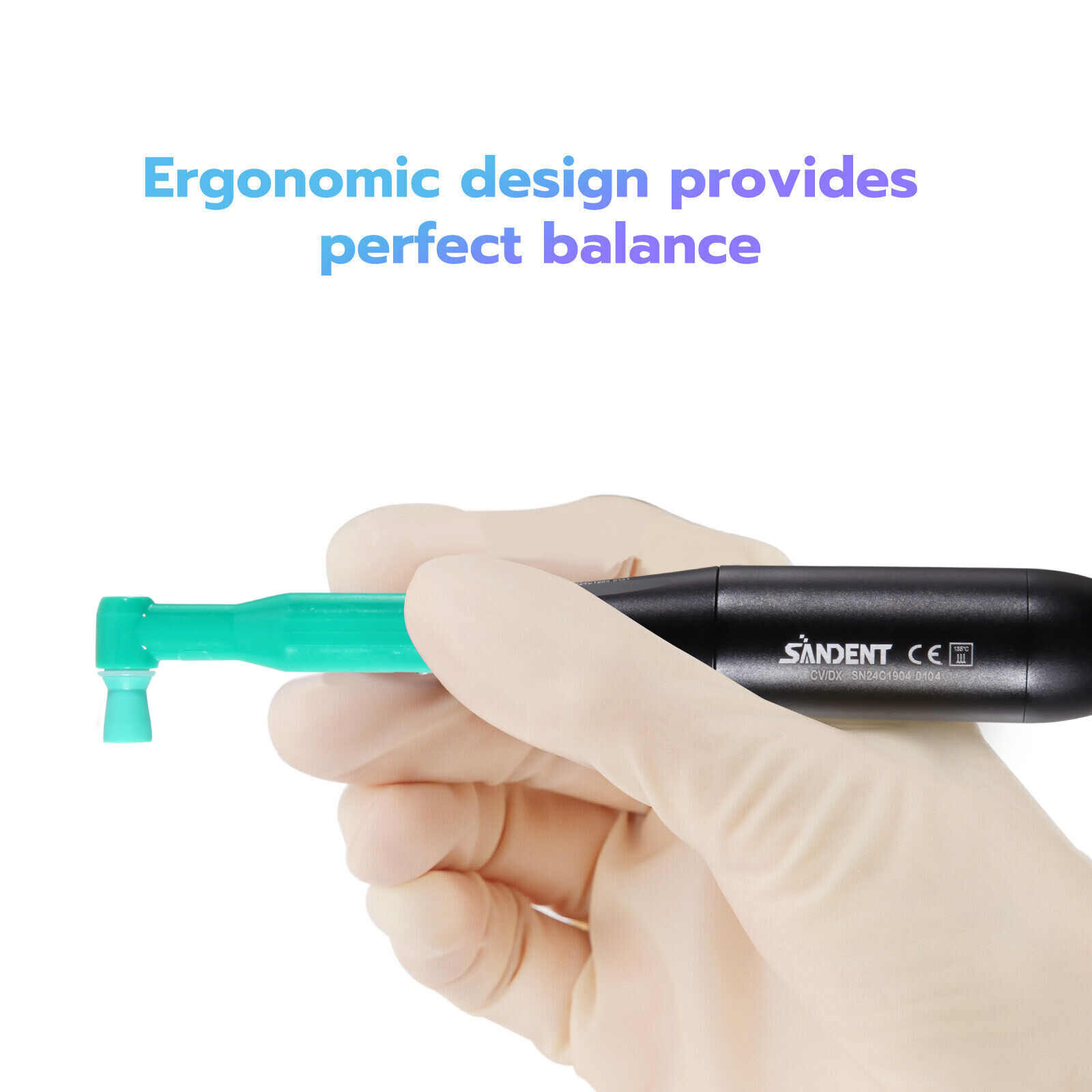 360° Swivel Dental Hygiene Prophy Handpiece Air Motor 4:1 Cone 4 Holes 4000 rpm