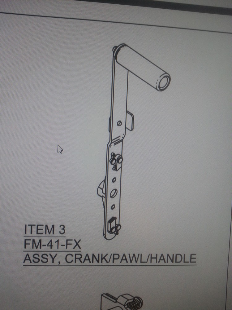 FM41FX PULL HANDLE CRANK ASSEMBLY FOR 333 PLUS