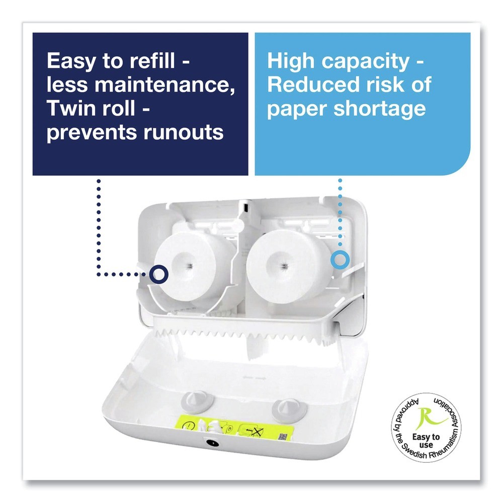 Tork 473200 Elevation Coreless High Capacity Bath Tissue Dispenser - White New