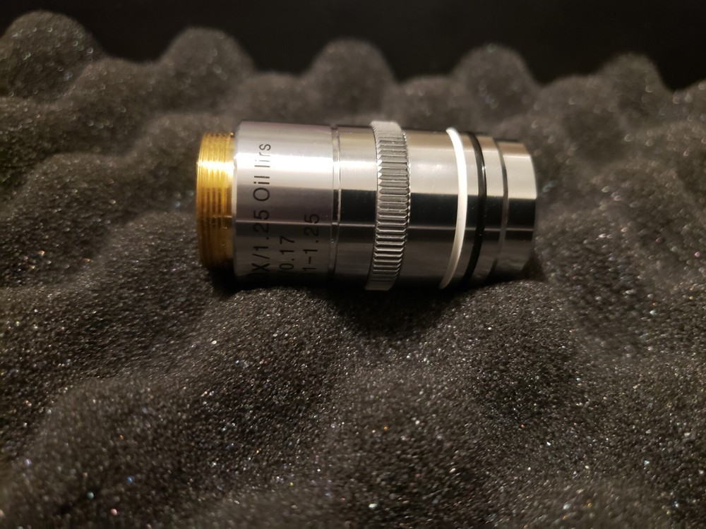 AmScope PA100X-IRIS 100X (Oil) Darkfield Microscope Plan Objective w/ Iris