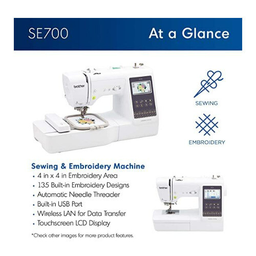 Brother SE700 Elite Computerized LCD Touchscreen Sewing and Embroidery Machine