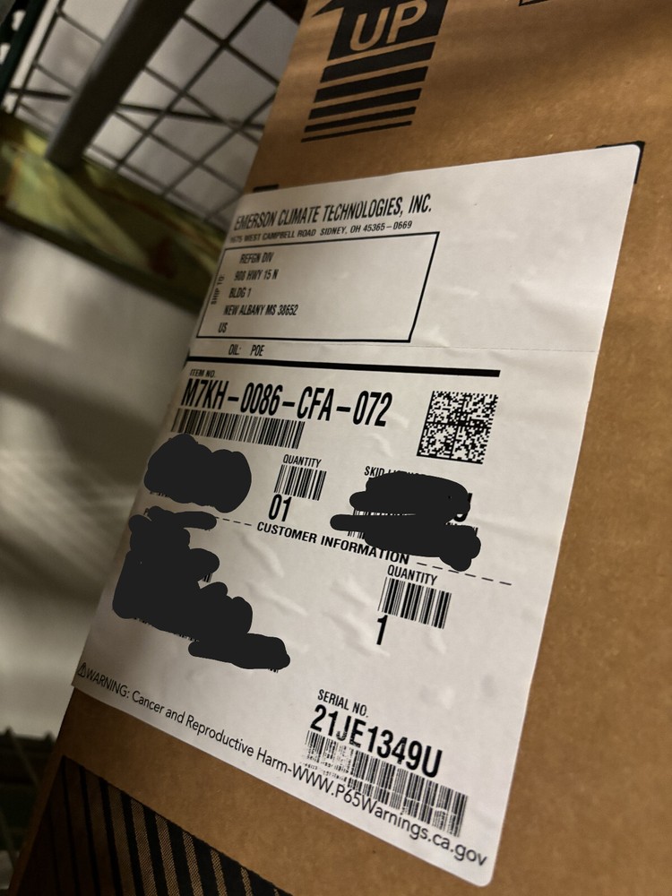 M7KH-0086-CFA-072 Condensing Unit Refrigeration New