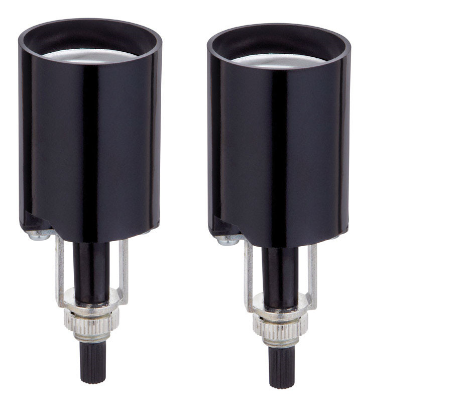 2 pack On/Off 660W  250V Bottom Turn Knob Phenolic Lamp Socket Medium Base E26