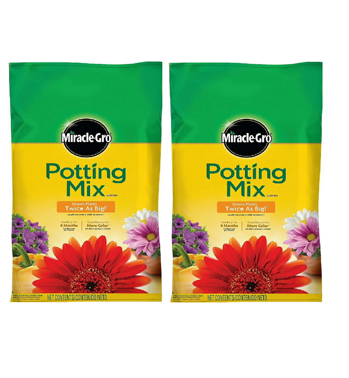 Miracle-Gro Garden Potting Mix, 8 Qt (Pack Of 2)