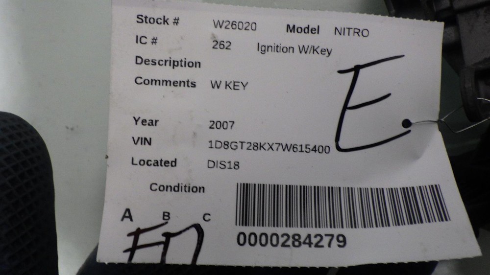 07 DODGE NITRO Ignition W/Key