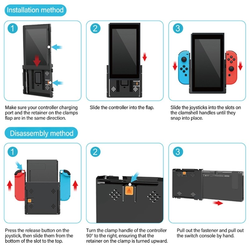 Portrait Modes Flip Grip for Gaming Console Vertical Modes Orientation