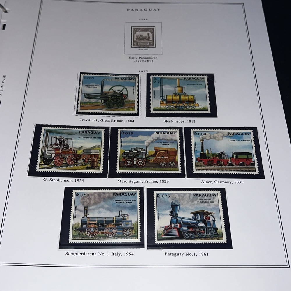 Scott Rail Transportation Album North Central & South America 114 Stamp Included
