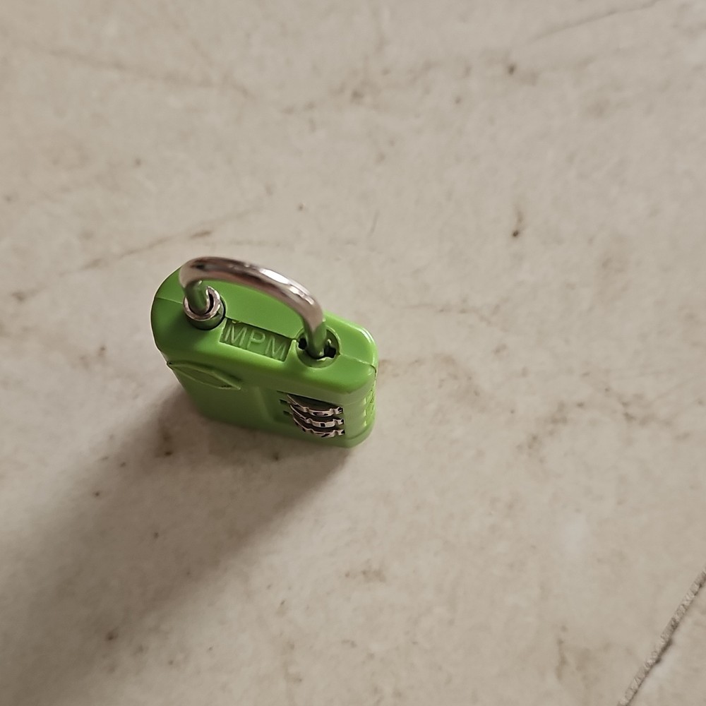 Green TSA Approved Combination Travel Lock