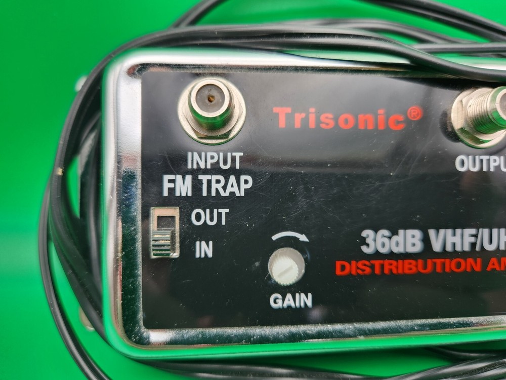 Trisonic 36dB VHF/UHF/FM Distribution Amplifier Tested