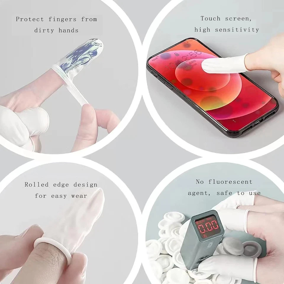 Disposable Latex Finger Cots Medium Anti Static 420 Pack