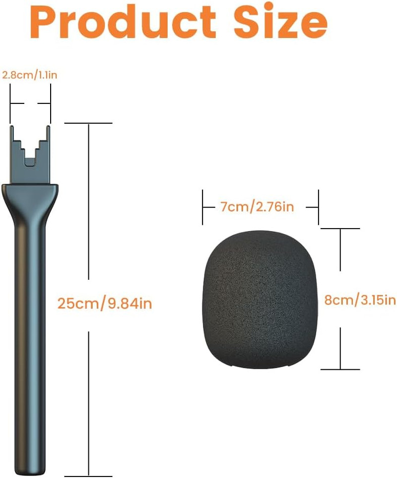 Mic Handle for DJI RODE Microphone Handheld Stand for Wireless GO, Interview Mic