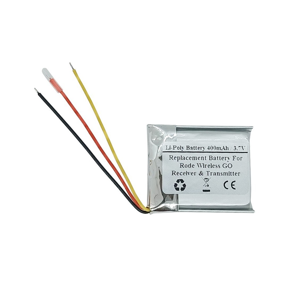 400mAh 3.7V Replacement Battery For Rode Wireless GO Receiver & Transmitter