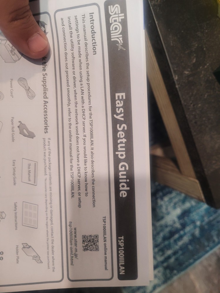 NEW STAR TSP100III FuturePRNT Network Thermal Receipt Printer With Data Cable