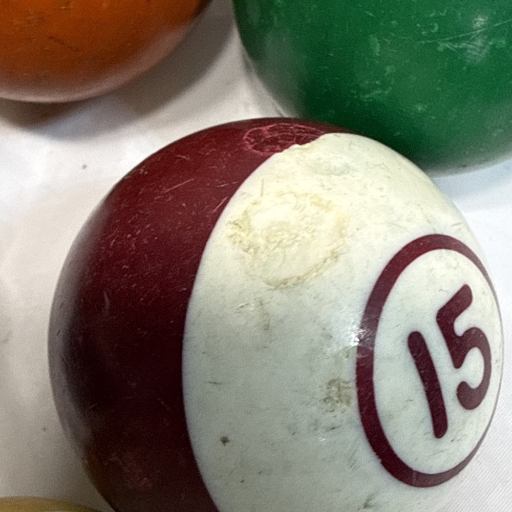 Vintage Striped & Solid Pool Ball Billiard 2 1/4" Replacement Balls Missing 11