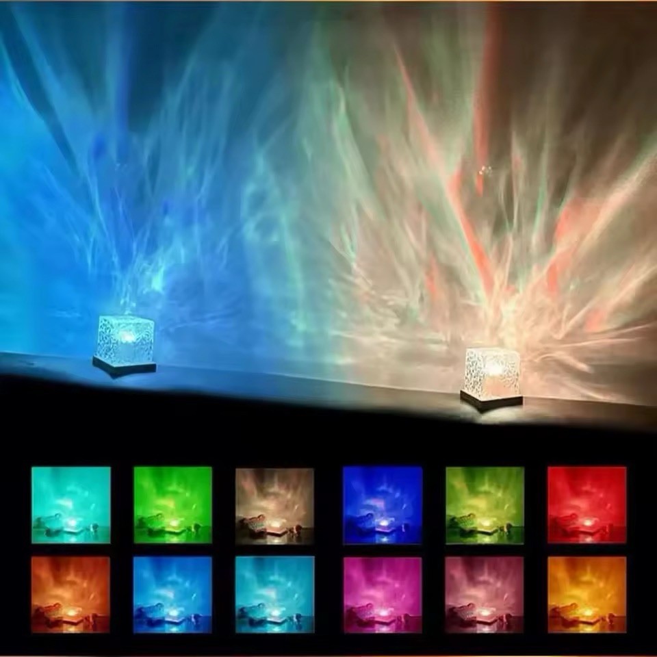 Northern Lights and Ocean Lamp - LED Night Projector with Remote Control