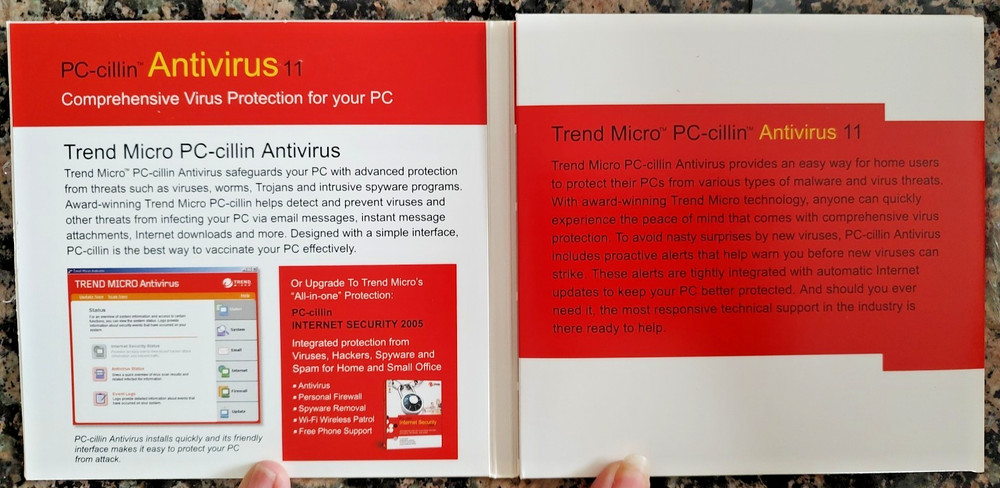 PC-cillin Antivirus 11 Security Software Trend Micro Windows XP