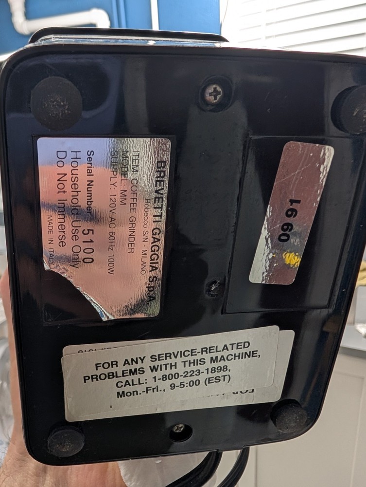 Gaggia MM flat Grinder Brevetti