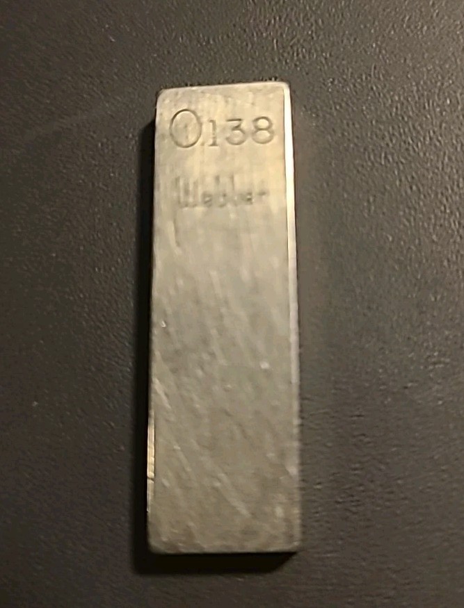 .138” Webber Starrett Gage Block Rectangular